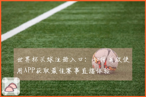 世界杯买球注册入口：如何高效使用APP获取最佳赛事直播体验