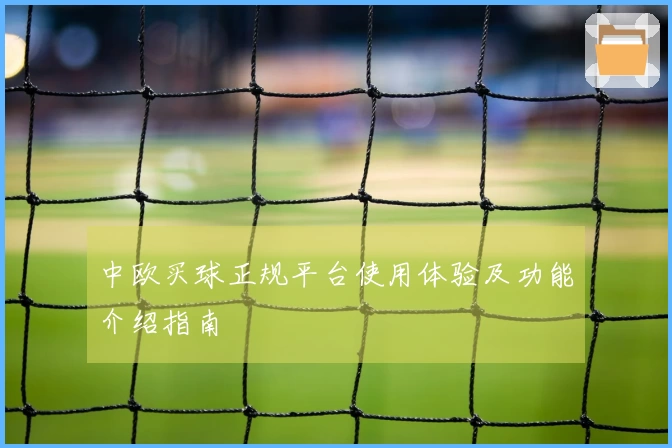 中欧买球正规平台使用体验及功能介绍指南